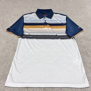 Glen Echo Polo Men’s Multicolored Striped Short Sleeve Size Large